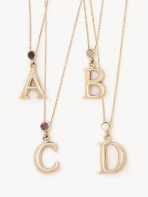 Chloe Alphabet With Pendant Kaulakorut Kultaiset | CHE-SR14430