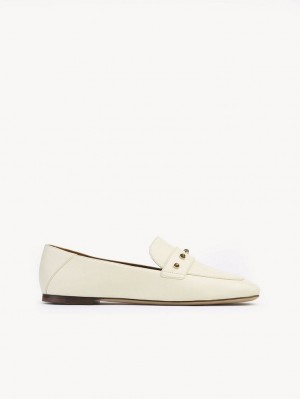 Chloe Aurna Low-heel Loafer Valkoinen | CHE-SR14247