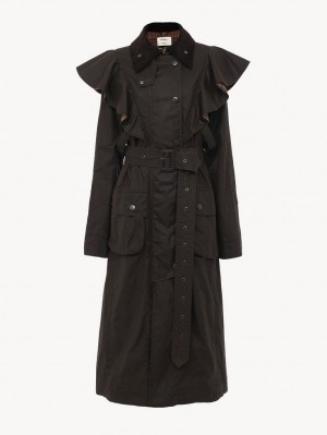 Chloe Barbour For "Dani" Trench Takit Ruskea | CHE-SR13787