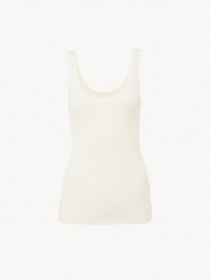 Chloe Classic Tank Topit Valkoinen | CHE-SR13877