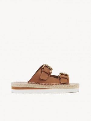 Chloe Glyn Platform Espadrille Sandaalit Ruskea | CHE-SR14832