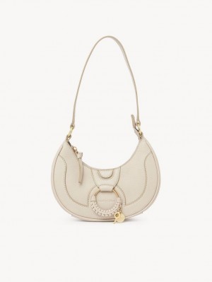 Chloe Hana Half Moon Mini Laukut Beige | CHE-SR14765