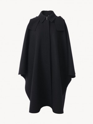 Chloe Hupullinen Cape Takit Mustat | CHE-SR13820