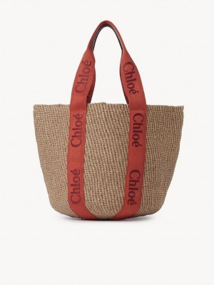 Chloe Large Woody Basket Kangaskassit Oranssi Oranssi | CHE-SR13298