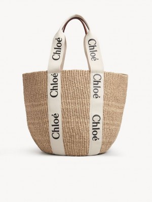 Chloe Large Woody Baskets Valkoinen | CHE-SR13658