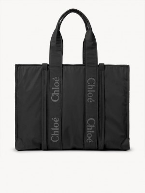 Chloe Large Woody Olkalaukku Mustat | CHE-SR13430