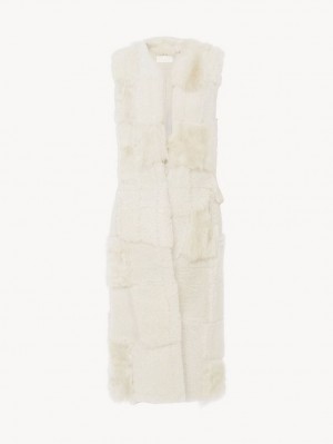 Chloe Long Gilet Takit Valkoinen | CHE-SR13825