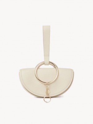 Chloe Mara Half Moon Mini Laukut Beige | CHE-SR14755