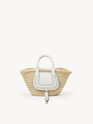 Chloe Marcie Basket Mini Laukut Valkoinen | CHE-SR13662