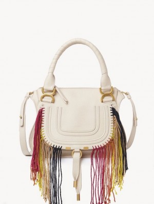 Chloe Marcie Small Double Carry Crossbody Laukut Beige | CHE-SR13473