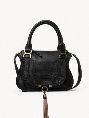 Chloe Marcie Small Double Carry Crossbody Laukut Mustat | CHE-SR13489