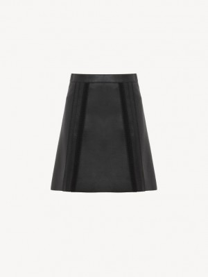 Chloe Mini Skirt Leather Mustat | CHE-SR14120