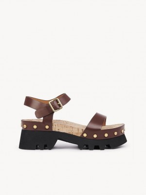 Chloe Owena Platform Sandaalit Ruskea | CHE-SR14161