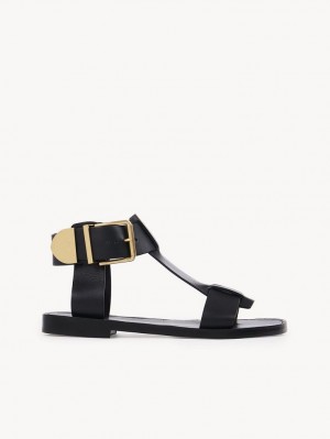 Chloe Rebecca Litteät Sandaalit Mustat | CHE-SR14142