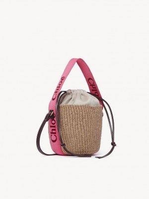 Chloe Small Woody Basket Crossbody Laukut Pinkki Punainen | CHE-SR13616