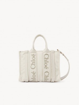 Chloe Small Woody Kangaskassit Valkoinen | CHE-SR13363