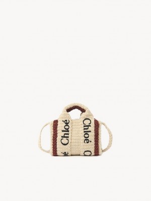 Chloe Woody Nano Crossbody Laukut Ruskea Beige | CHE-SR13524