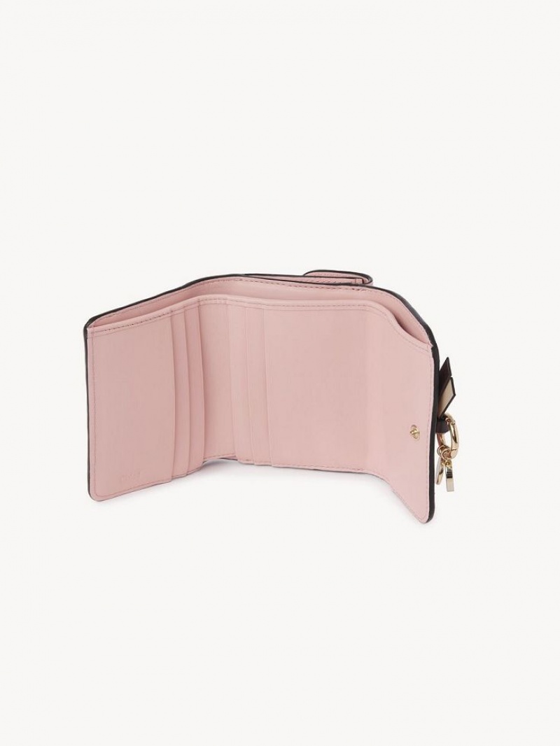 Chloe Alphabet Small Tri-fold Pieni lompakko Pinkki | CHE-SR14287