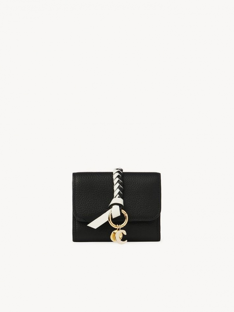 Chloe Alphabet Small Tri-fold Pieni lompakko Mustat | CHE-SR14291