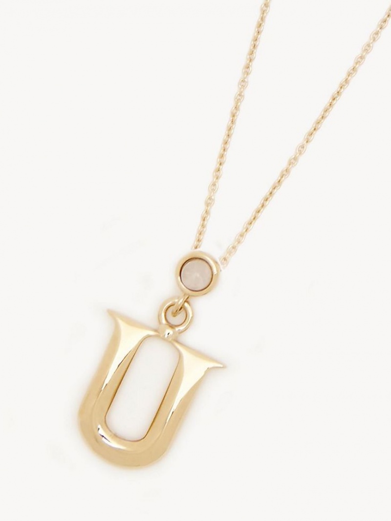 Chloe Alphabet With Pendant Kaulakorut Kultaiset | CHE-SR14335