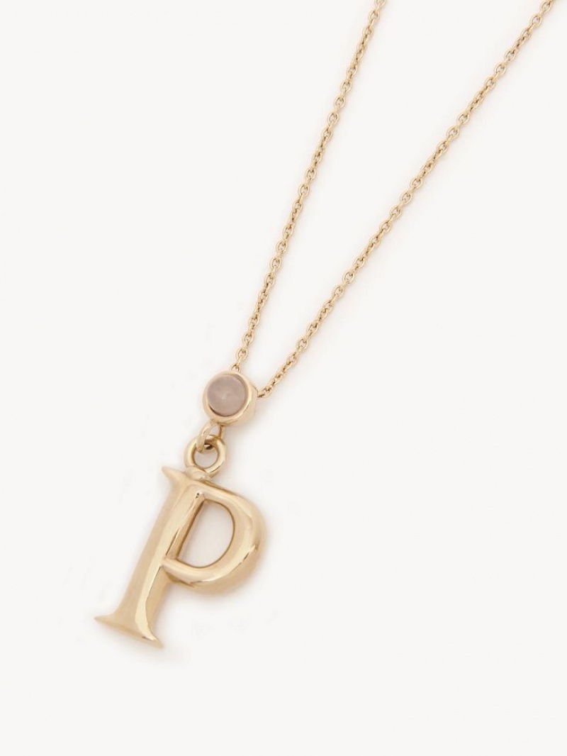 Chloe Alphabet With Pendant Kaulakorut Kultaiset | CHE-SR14340