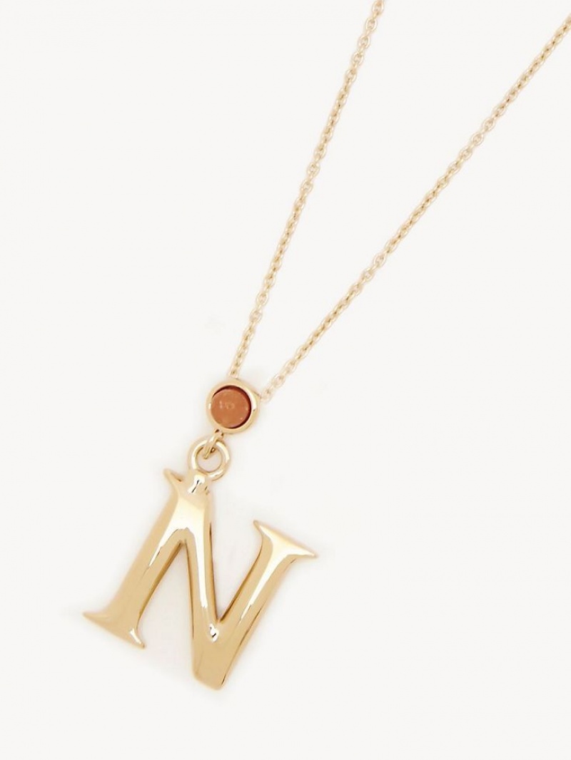 Chloe Alphabet With Pendant Kaulakorut Kultaiset | CHE-SR14342