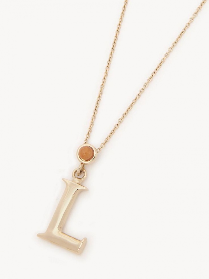 Chloe Alphabet With Pendant Kaulakorut Kultaiset | CHE-SR14344