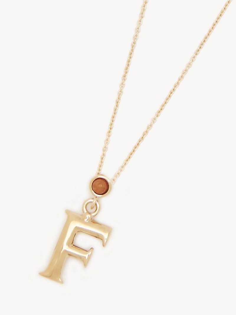 Chloe Alphabet With Pendant Kaulakorut Kultaiset | CHE-SR14350