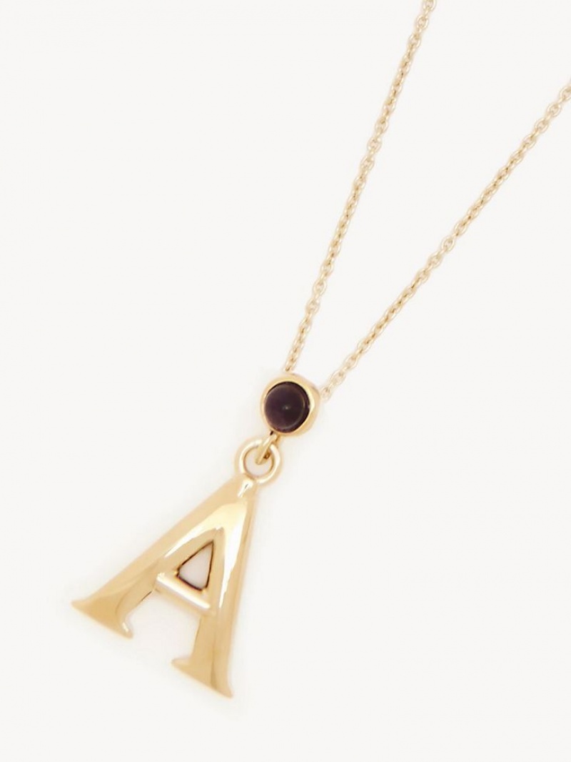 Chloe Alphabet With Pendant Kaulakorut Kultaiset | CHE-SR14430