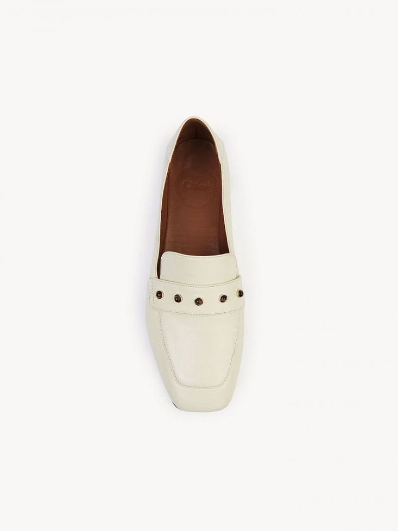 Chloe Aurna Low-heel Loafer Valkoinen | CHE-SR14247