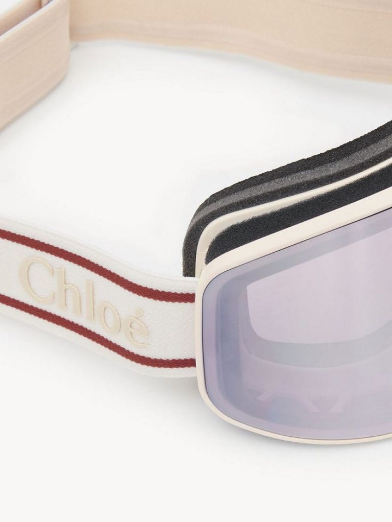 Chloe Cassidy Ski Goggle Aurinkolasit Valkoinen | CHE-SR14533