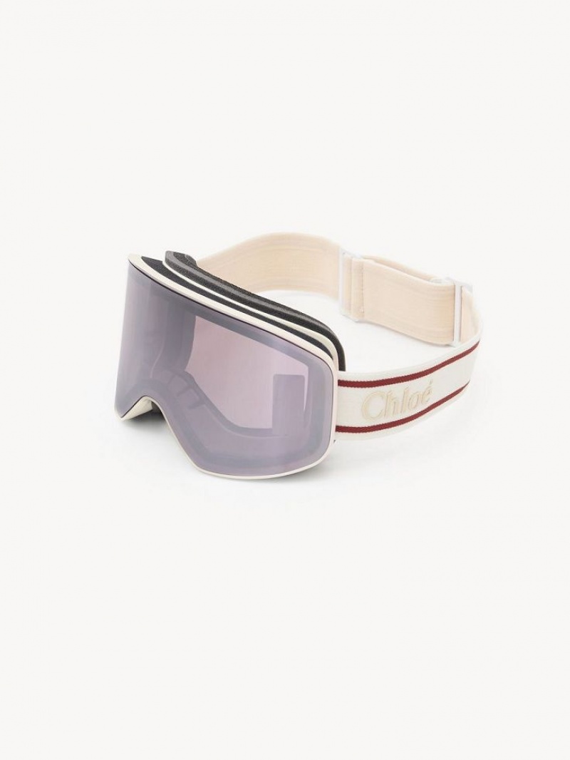 Chloe Cassidy Ski Goggle Aurinkolasit Valkoinen | CHE-SR14533