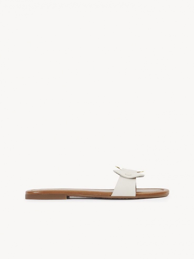 Chloe Chany Mule Ballerinat Valkoinen | CHE-SR14823