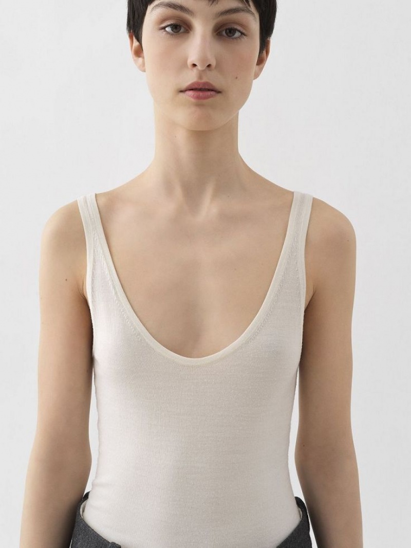 Chloe Classic Tank Topit Valkoinen | CHE-SR13873