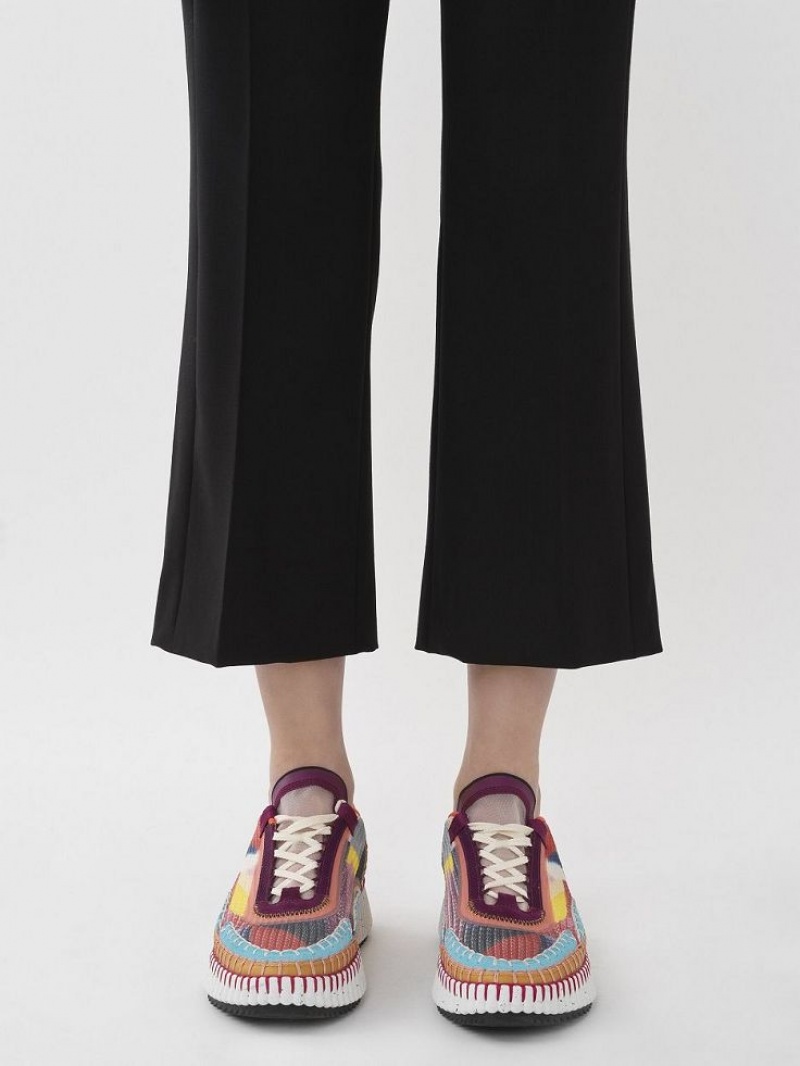 Chloe Cropped Sailor Housut Mustat | CHE-SR13994