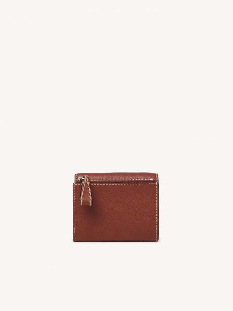 Chloe Edith Small Tri-fold Pieni lompakko Ruskea | CHE-SR14278