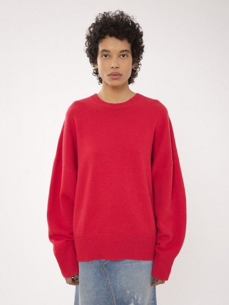 Chloe Generous Crew-neck Neuleet Pinkki | CHE-SR13954