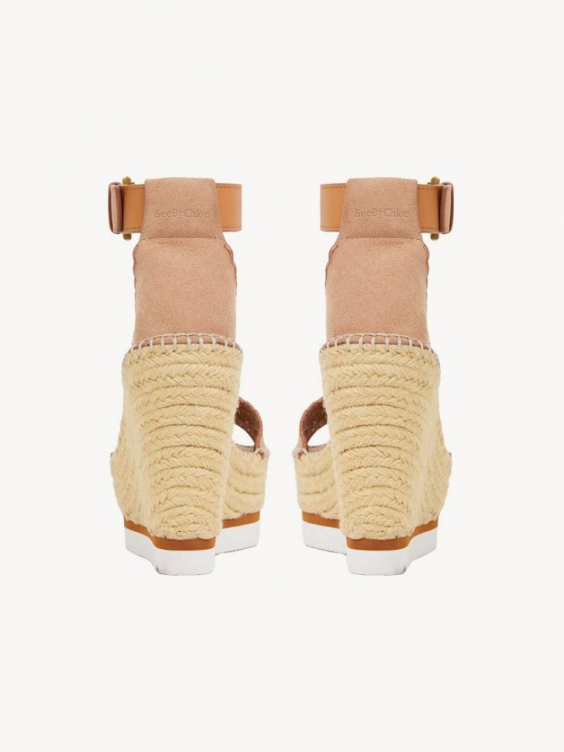 Chloe Glyn Espadrille Wedge Vaalean | CHE-SR14800