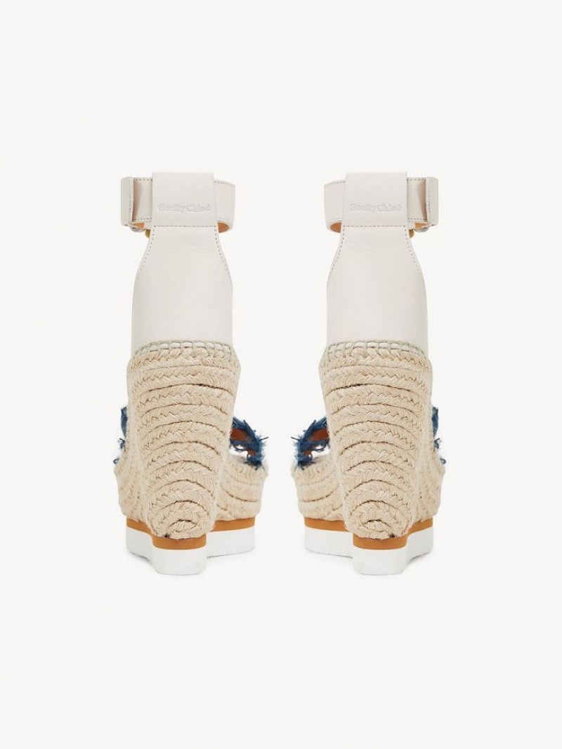 Chloe Glyn Fringed Espadrille Wedge Syvä Sininen | CHE-SR14827