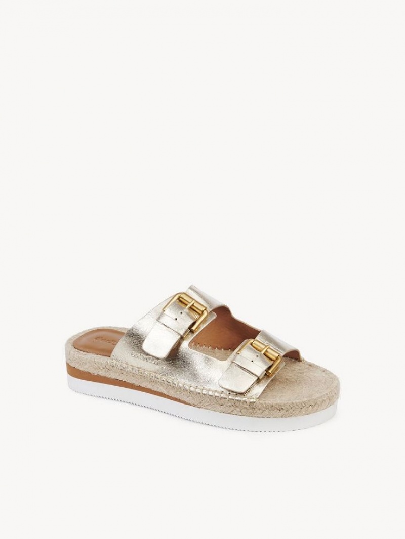 Chloe Glyn Platform Espadrille Sandaalit Hopea | CHE-SR14802