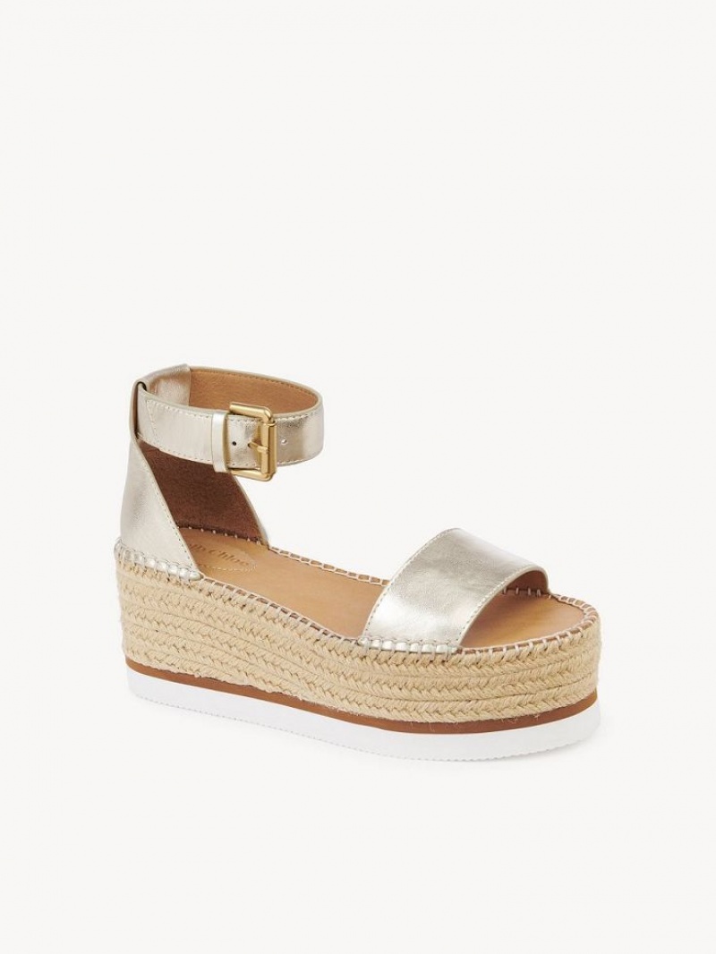 Chloe Glyn Platform Sandaalit Hopea | CHE-SR14835