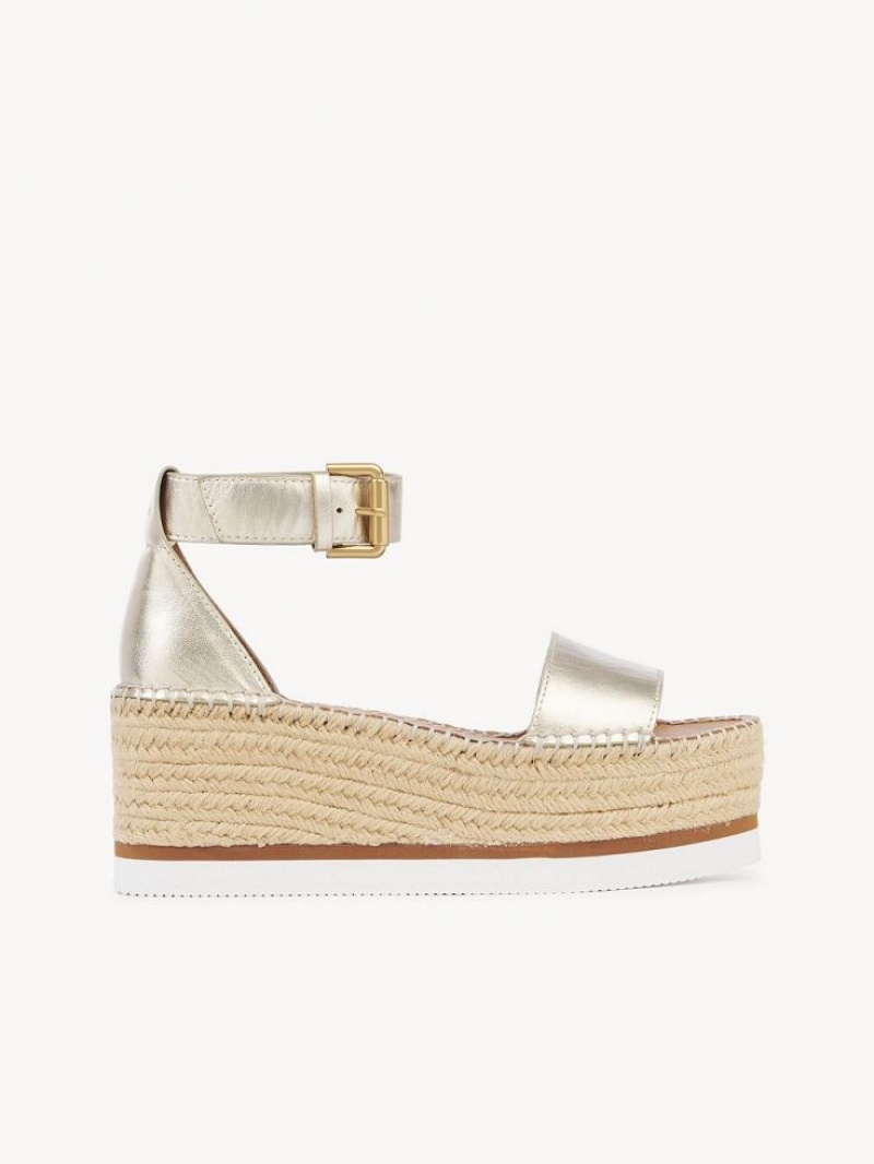 Chloe Glyn Platform Sandaalit Hopea | CHE-SR14835