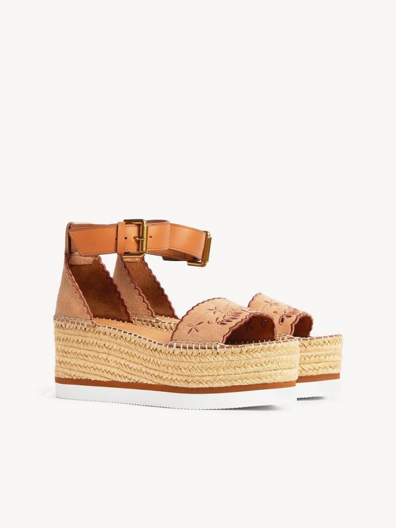 Chloe Glyn Platform Sandaalit Vaalean | CHE-SR14815