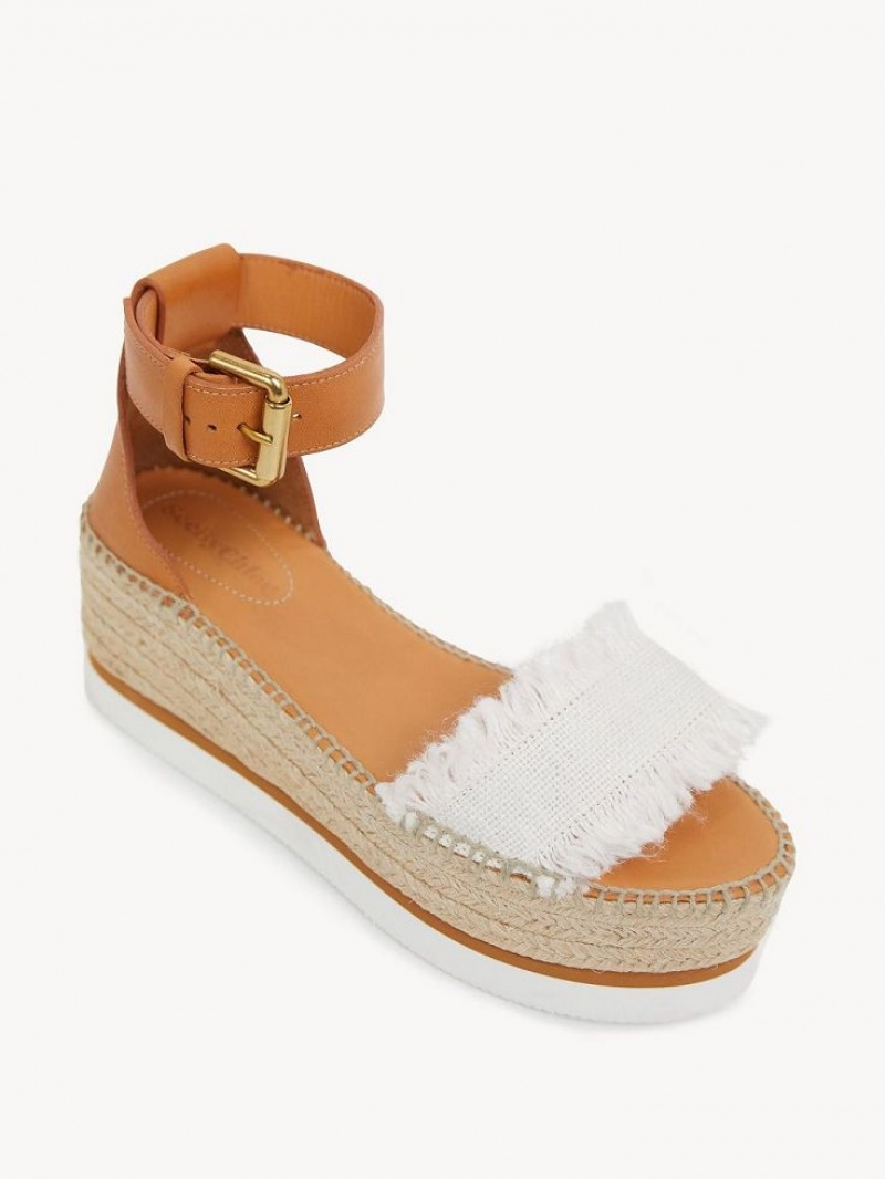 Chloe Glyn Platform Sandaalit Valkoinen | CHE-SR14826