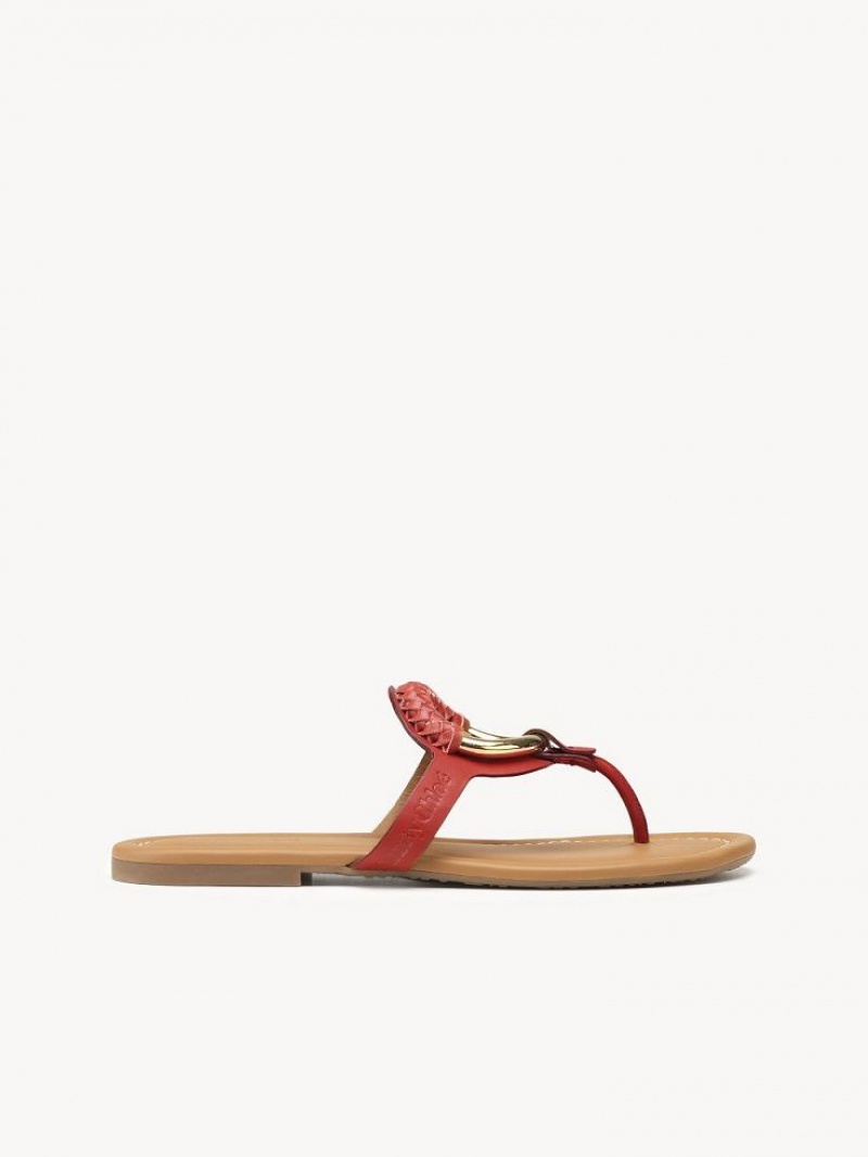 Chloe Hana Flip-flop Ballerinat Punainen | CHE-SR14817