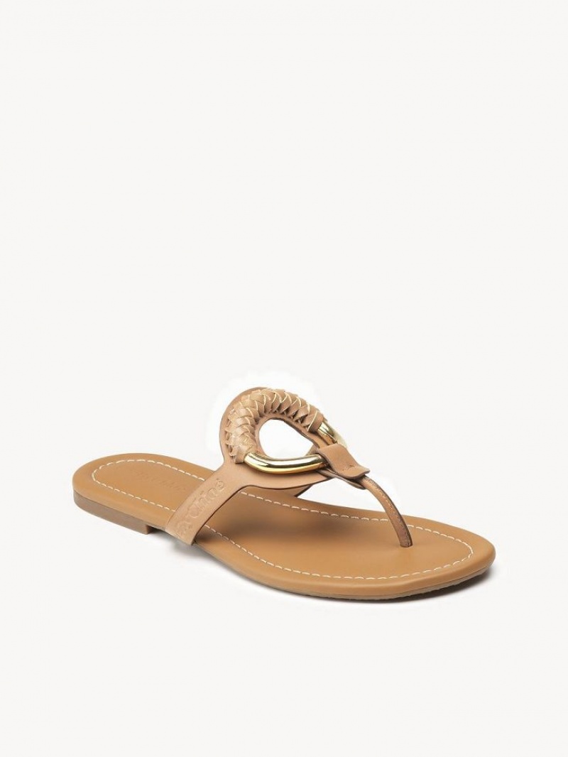 Chloe Hana Flip-flop Ballerinat Ruskea | CHE-SR14818