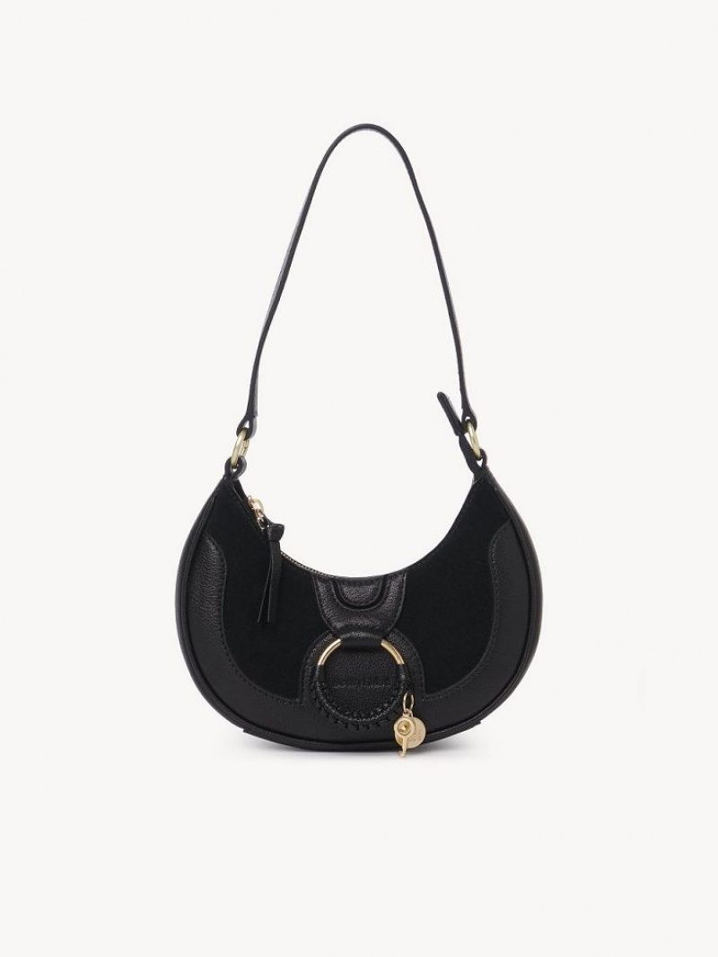 Chloe Hana Half Moon Olkalaukku Mustat | CHE-SR14623