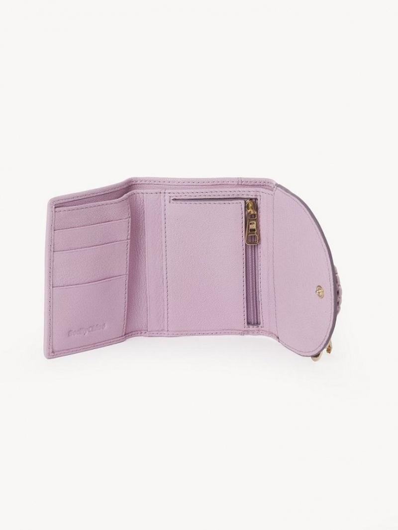 Chloe Hana Tri-fold Pieni lompakko Laventeli Valkoinen | CHE-SR14908