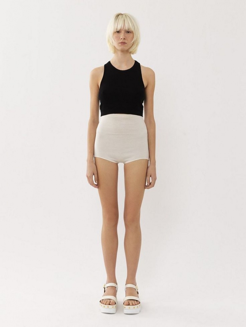 Chloe High-waisted Mini Shorts Neuleet Valkoinen | CHE-SR13923