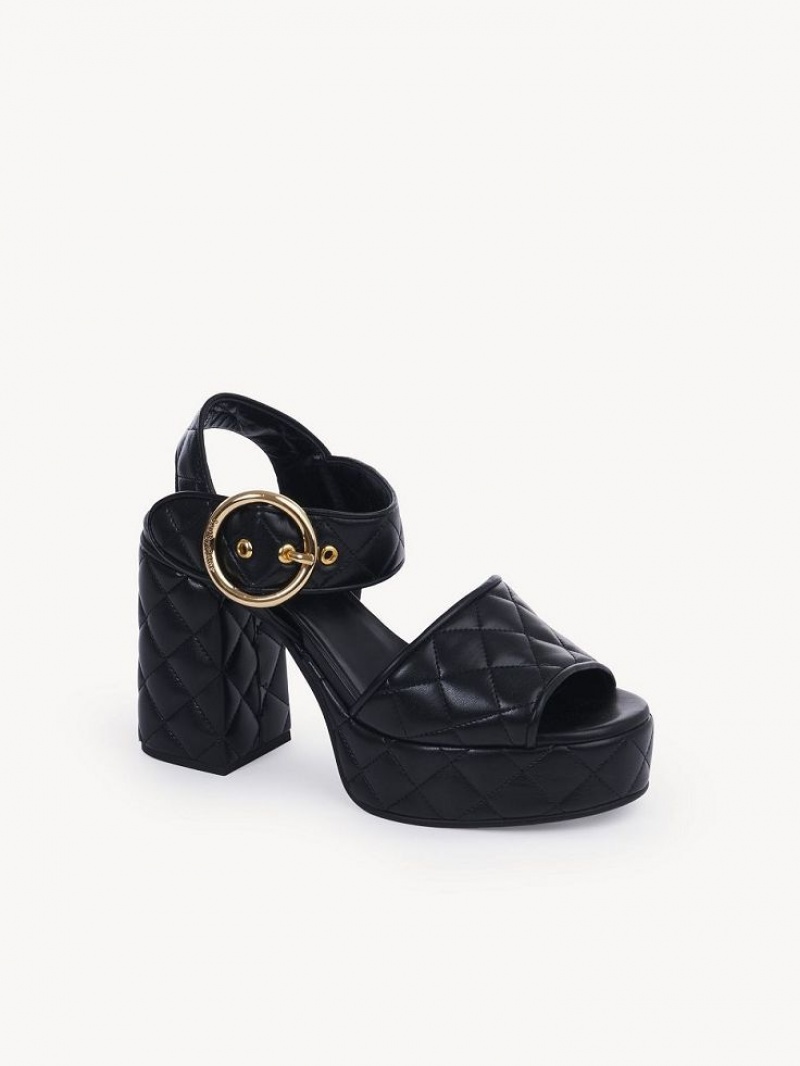 Chloe Jodie Platform Sandaalit Mustat | CHE-SR14813